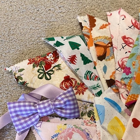 Small dog bandana & bow set - Picture 1 of 4